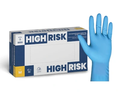 14733-rukavice vysetrovacie latexove nepudrovane high risk medicare m 100ks